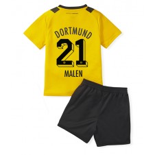 Borussia Dortmund Donyell Malen #21 Hjemmedraktsett Barn 2022-23 Kortermet (+ korte bukser)